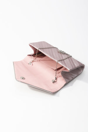 Carraig Donn Pink Shimmer Envelope Clutch Bag