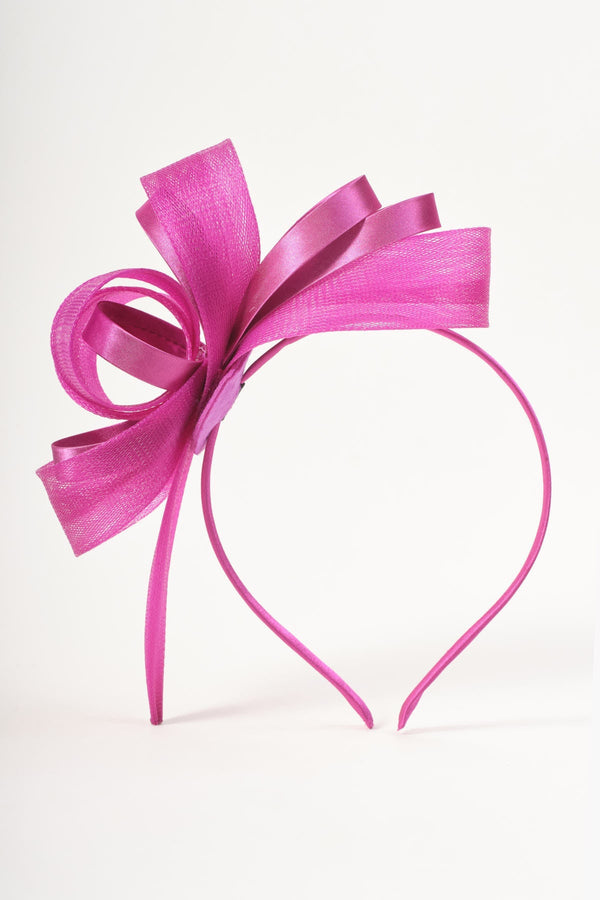 Carraig Donn Pink Side Loop Ribbon Fascinator Headband