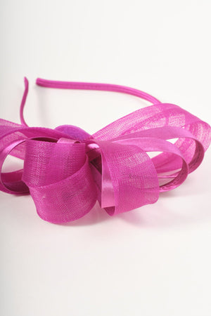 Carraig Donn Pink Side Loop Ribbon Fascinator Headband