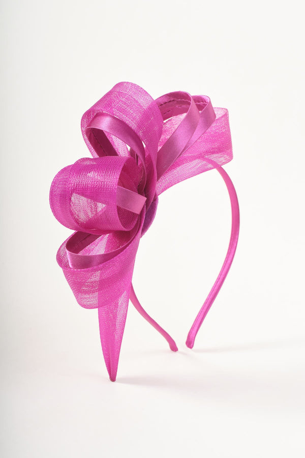 Carraig Donn Pink Side Loop Ribbon Fascinator Headband