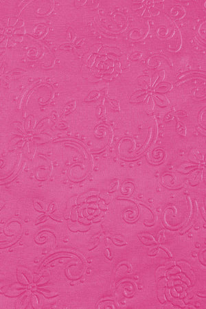 Carraig Donn Pink Silk Touch Floral Embossed Scarf