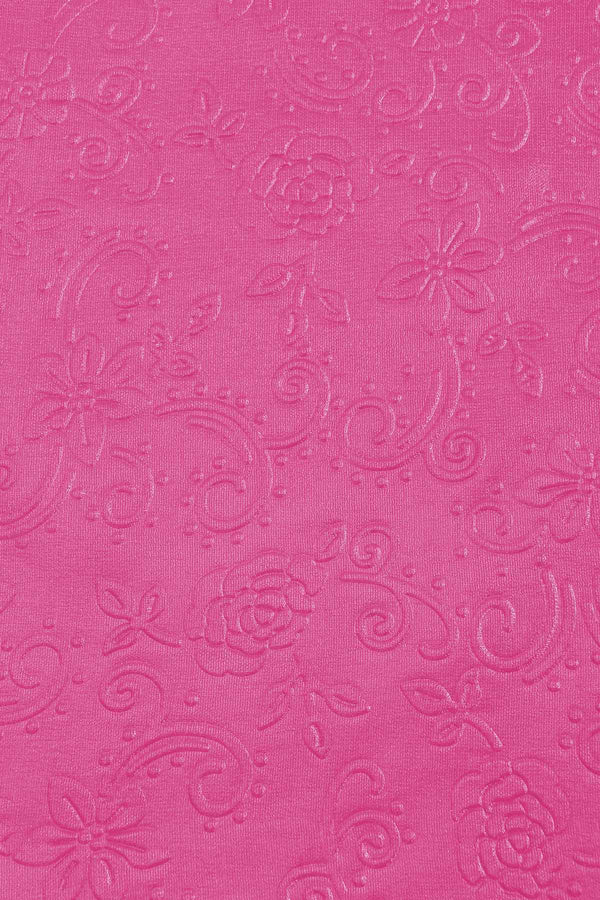 Carraig Donn Pink Silk Touch Floral Embossed Scarf