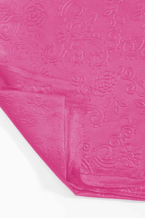 Carraig Donn Pink Silk Touch Floral Embossed Scarf