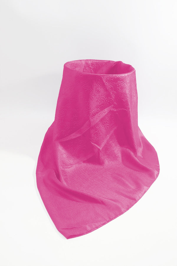 Carraig Donn Pink Silk Touch Floral Embossed Scarf