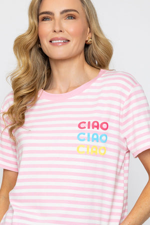 Carraig Donn Pink Stripe T-Shirt