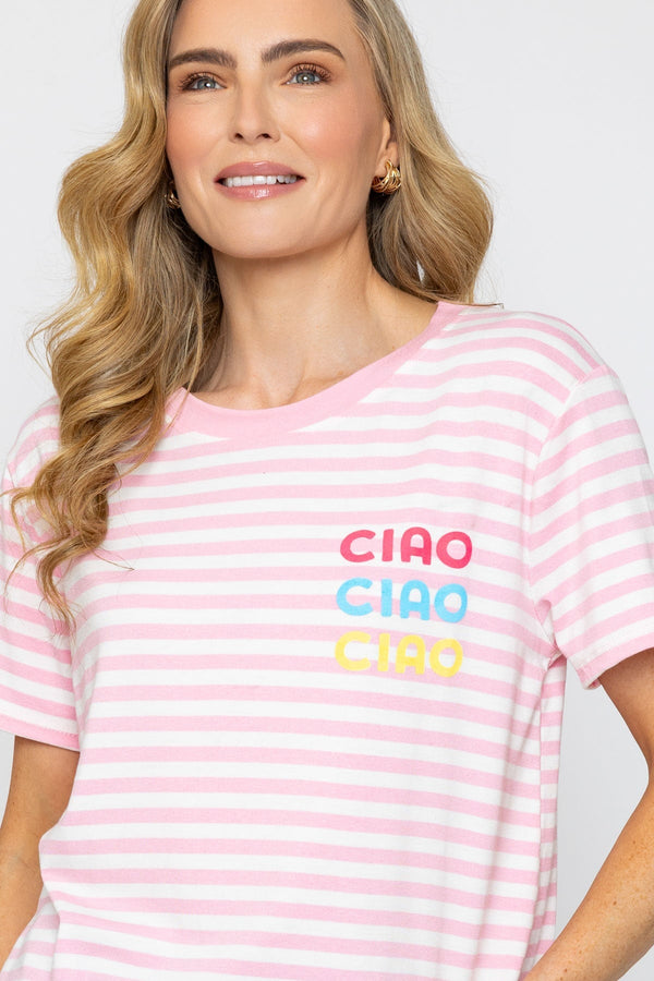 Carraig Donn Pink Stripe T-Shirt
