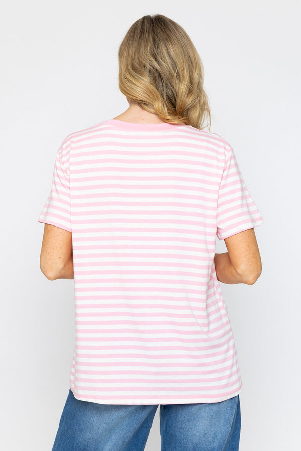 Carraig Donn Pink Stripe T-Shirt