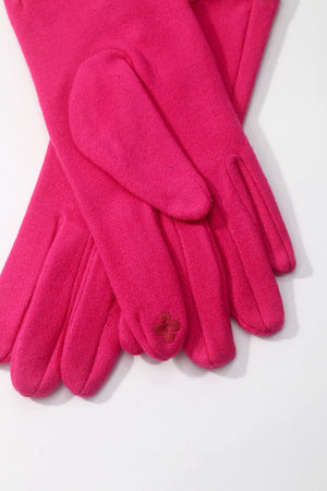 Carraig Donn Pink Triple Button Detail Gloves