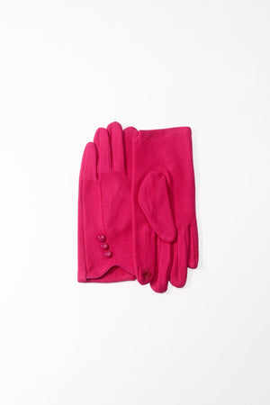 Carraig Donn Pink Triple Button Detail Gloves