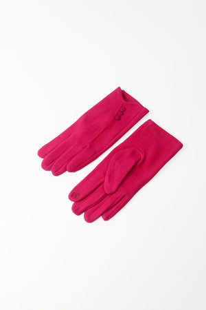 Carraig Donn Pink Triple Button Detail Gloves