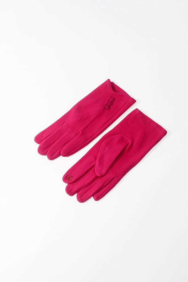 Carraig Donn Pink Triple Button Detail Gloves
