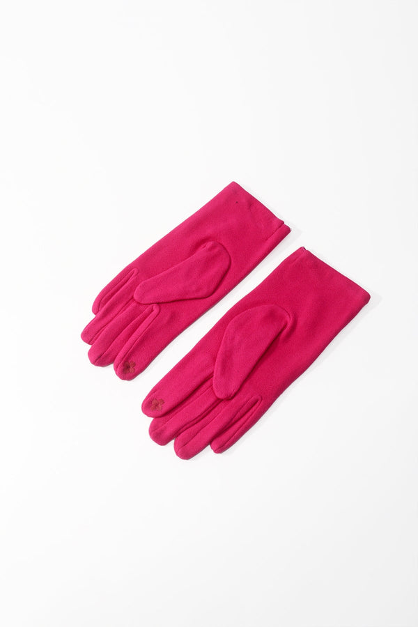 Carraig Donn Pink Triple Button Detail Gloves