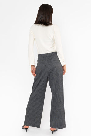 Carraig Donn Pinstripe Wide Leg Trouser