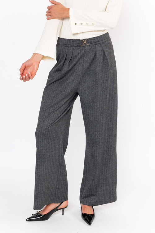 Carraig Donn Pinstripe Wide Leg Trouser