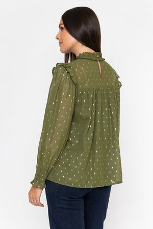 Carraig Donn Pintucked Foil Detail Blouse