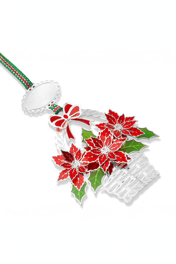 Carraig Donn Poinsettia Basket Christmas Decoration