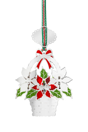 Carraig Donn Poinsettia Basket Christmas Decoration