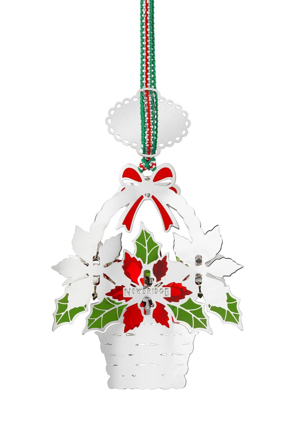 Carraig Donn Poinsettia Basket Christmas Decoration