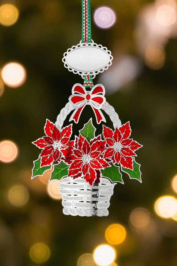 Carraig Donn Poinsettia Basket Christmas Decoration