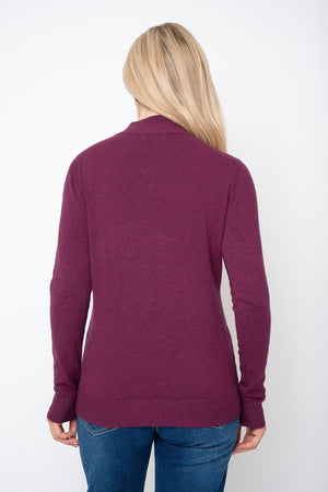 Carraig Donn Prune Cashmere Blend Turtleneck Knit Jumper