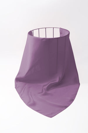 Carraig Donn Purple Satin Silver Ring Detail Neckerchief Scarf