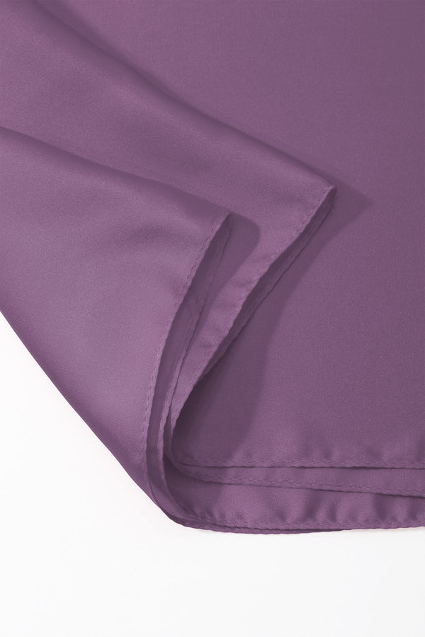 Carraig Donn Purple Satin Silver Ring Detail Neckerchief Scarf
