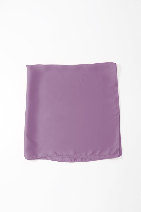 Carraig Donn Purple Satin Silver Ring Detail Neckerchief Scarf