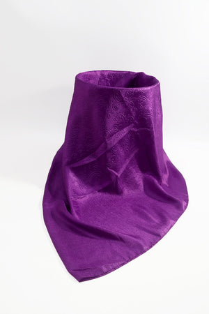 Carraig Donn Purple Silk Touch Floral Embossed Scarf
