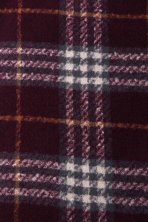 Carraig Donn Purple Tartan Print Scarf