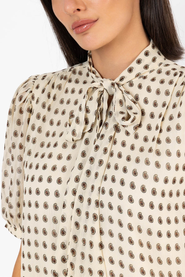 Carraig Donn Pussy Bow Paisley Blouse