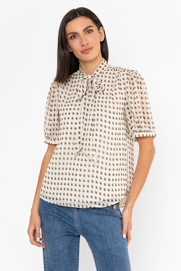 Carraig Donn Pussy Bow Paisley Blouse