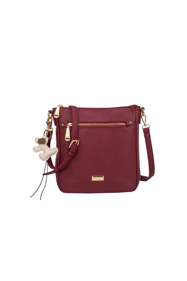 Carraig Donn Red Faux Leather Dog Bag Charm Crossbody Bag