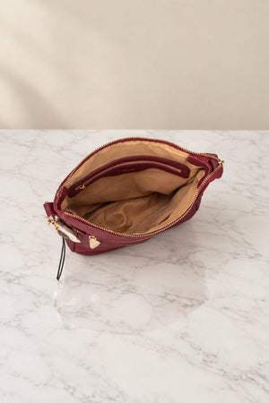 Carraig Donn Red Faux Leather Dog Bag Charm Crossbody Bag