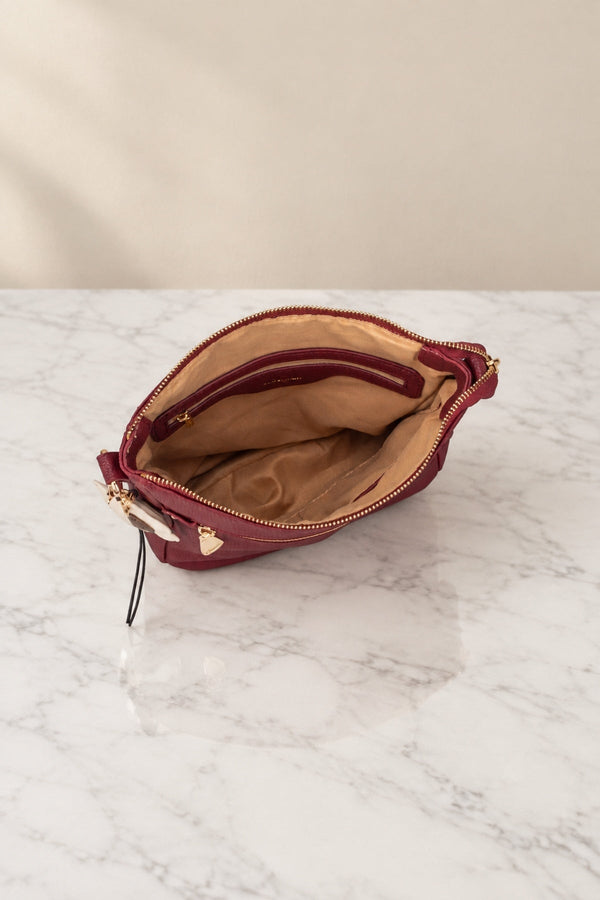 Carraig Donn Red Faux Leather Dog Bag Charm Crossbody Bag