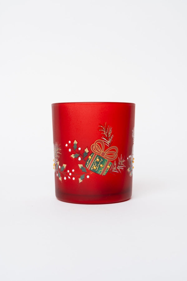 Carraig Donn Red Glass Christmas Votive