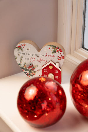 Carraig Donn Red Glass LED Christmas Ball Decoration