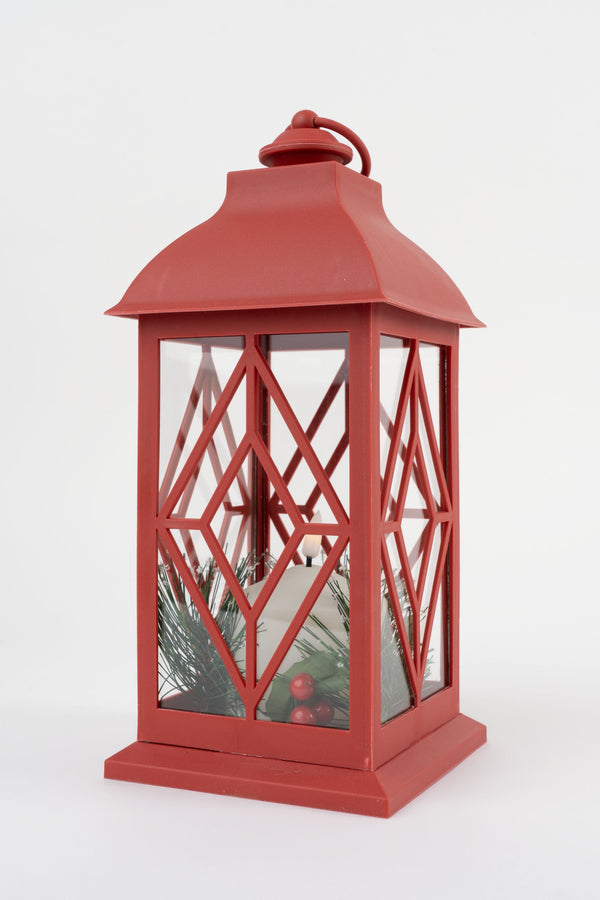 Carraig Donn Red Led Lantern