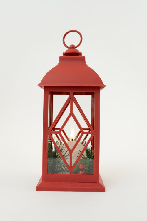 Red LED Christmas Lantern