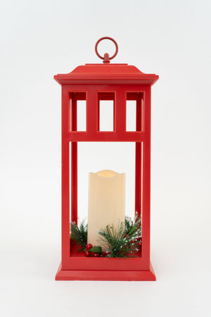 Carraig Donn Red Led Lantern Large