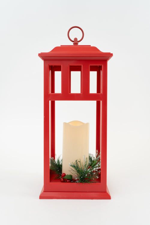 Large Red LED Christmas Lantern