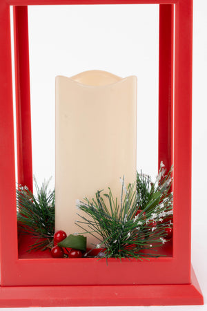 Carraig Donn Red Led Lantern Large