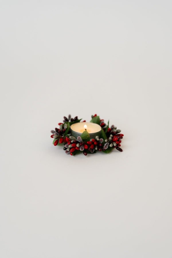 Carraig Donn Red Mini Berry Dinner Candle Ring