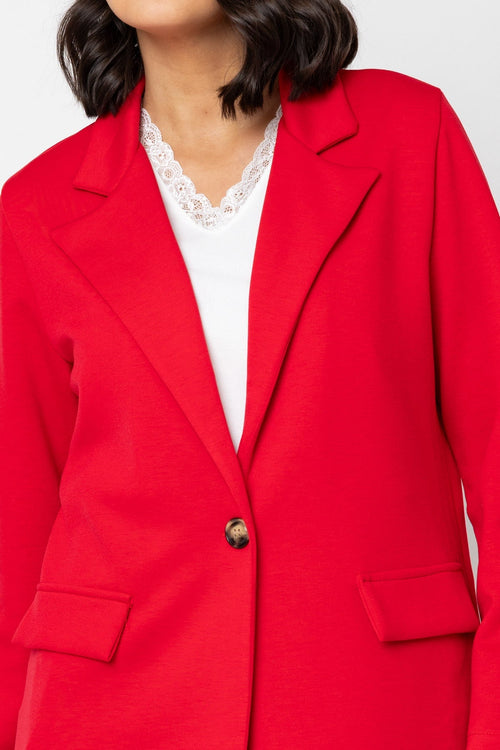 Carraig Donn Red Viscose Blend Single Breasted Blazer
