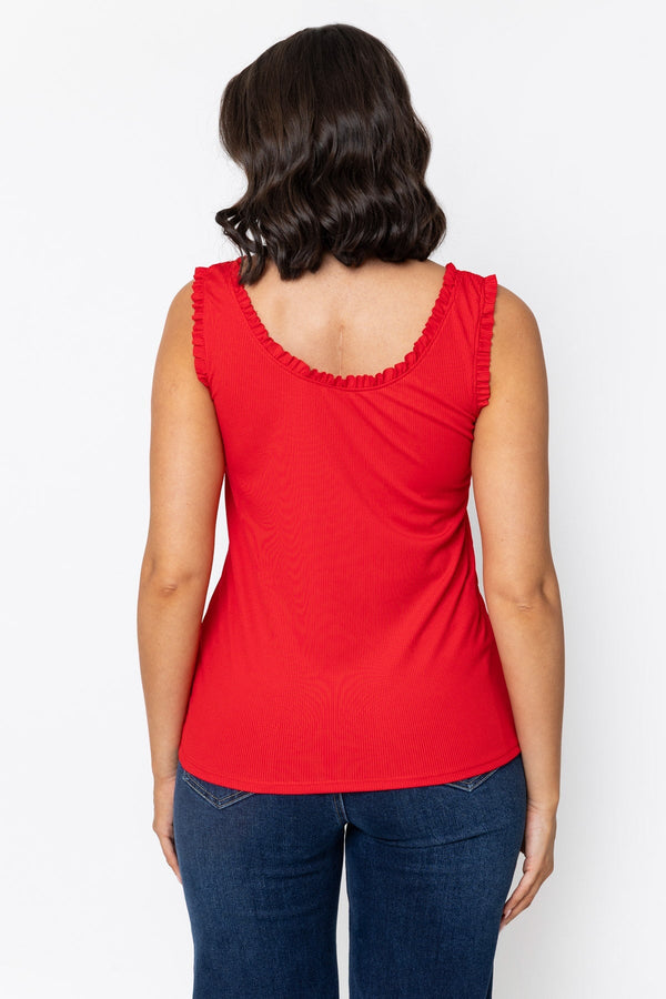 Carraig Donn Red Viscose Blend Vest Top