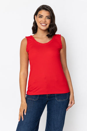 Carraig Donn Red Viscose Blend Vest Top