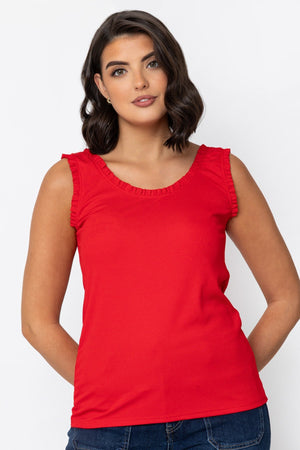 Carraig Donn Red Viscose Blend Vest Top