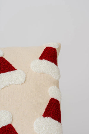 Carraig Donn Red & White Santa Hat Embroidered Square 45cm Cushion