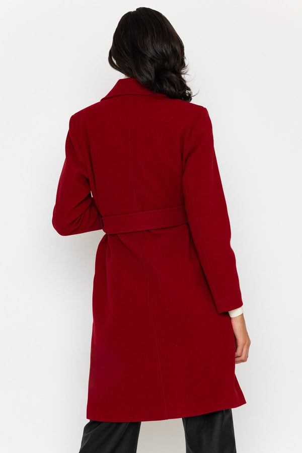 Carraig Donn Red Wrap Belted Coat