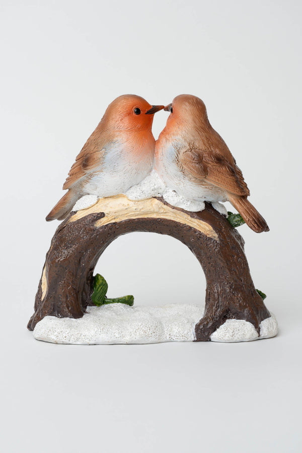 Carraig Donn Robin Couple On Tree Branch Christmas Ornament