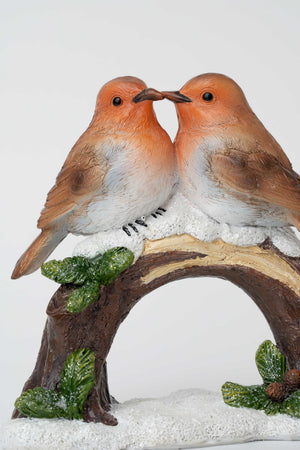 Carraig Donn Robin Couple On Tree Branch Christmas Ornament